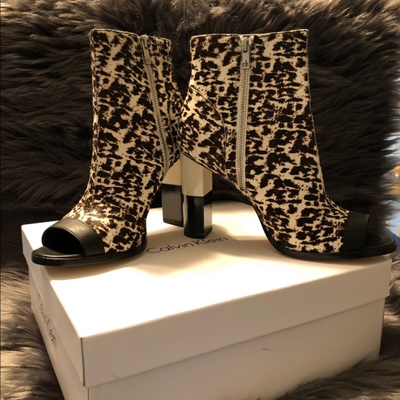 Calvin Klein Leopard Print Bootie (New/Never Worn) - Picture 3 of 5